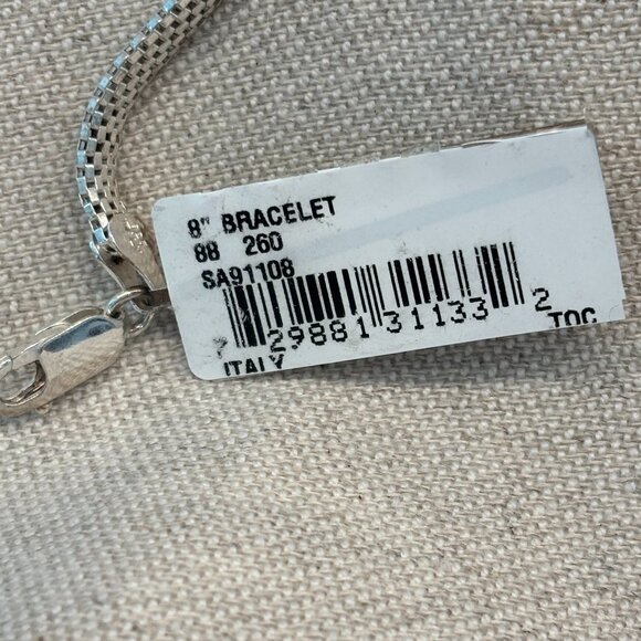 Gian Bernini Sterling Silver Mesh Bracelet - 8" long - Has small kink - Picture 4 of 7